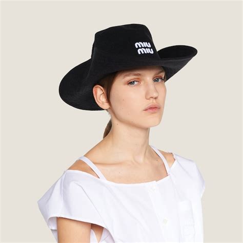 miu miu sun hat|Miu Miu hats for women.